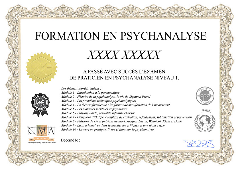 PSYCHANALYSE-diplome